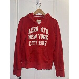 AERO 1987 Aeropostale ATH NYC Hoodie L Pullover Long Sleeve Sweatshirt